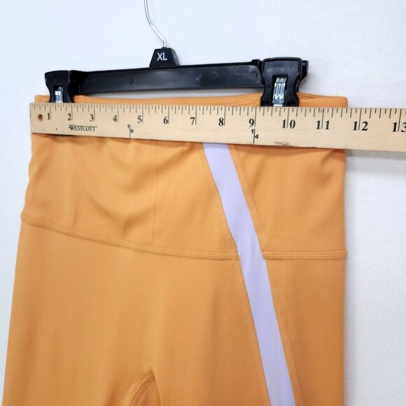 Reebok Women's Tights WOR Big Logo Size Small Workout Comfort Training Orange - Picture 9 of 16